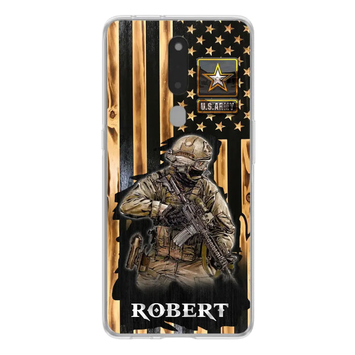 Custom Personalized Veteran US Flag Phone Case - Gift Idea For Veteran/ Soldier - Case For Xiaomi/ Oppo/ Huawei