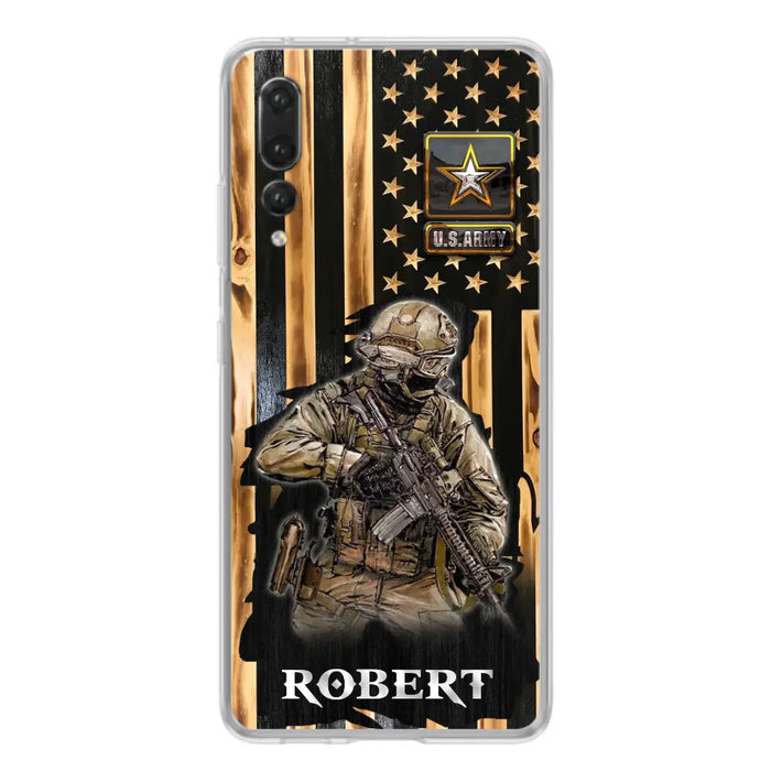 Custom Personalized Veteran US Flag Phone Case - Gift Idea For Veteran/ Soldier - Case For Xiaomi/ Oppo/ Huawei