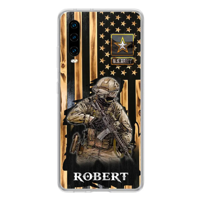 Custom Personalized Veteran US Flag Phone Case - Gift Idea For Veteran/ Soldier - Case For Xiaomi/ Oppo/ Huawei