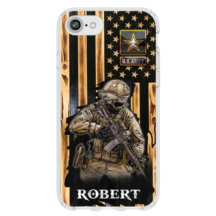 Custom Personalized Veteran US Flag Phone Case - Gift Idea For Veteran/ Soldier - Case For iPhone/ Samsung