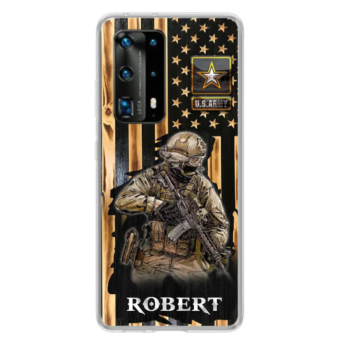 Custom Personalized Veteran US Flag Phone Case - Gift Idea For Veteran/ Soldier - Case For Xiaomi/ Oppo/ Huawei