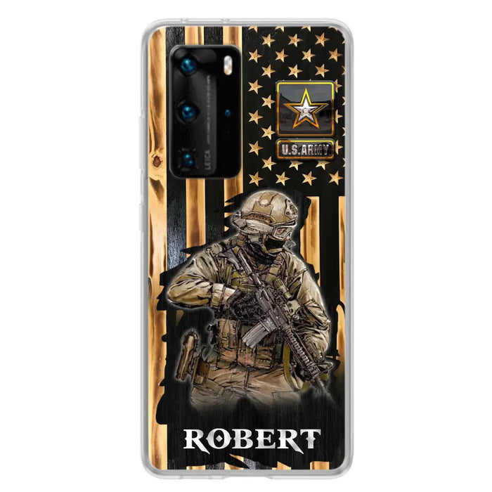 Custom Personalized Veteran US Flag Phone Case - Gift Idea For Veteran/ Soldier - Case For Xiaomi/ Oppo/ Huawei