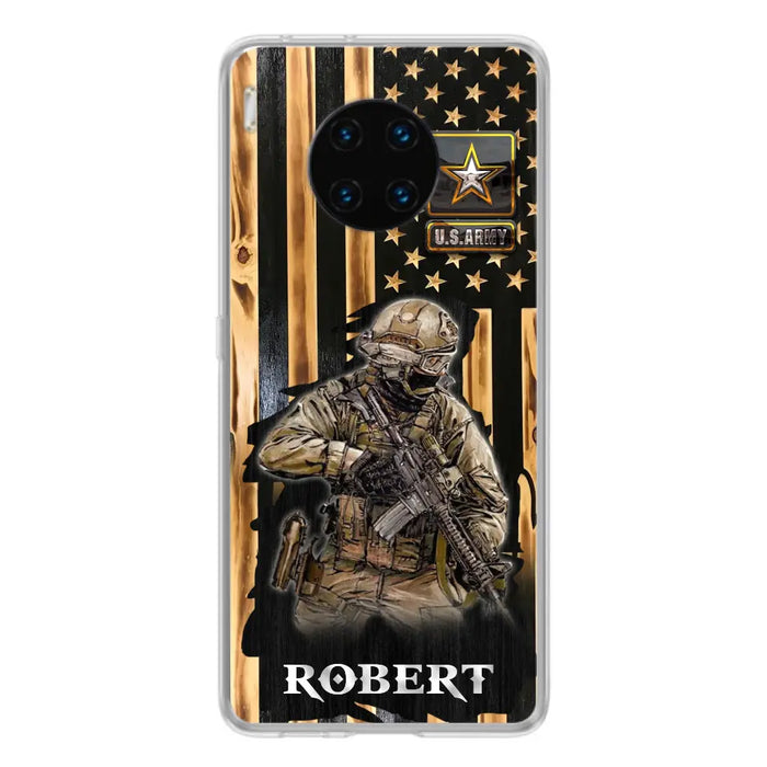 Custom Personalized Veteran US Flag Phone Case - Gift Idea For Veteran/ Soldier - Case For Xiaomi/ Oppo/ Huawei