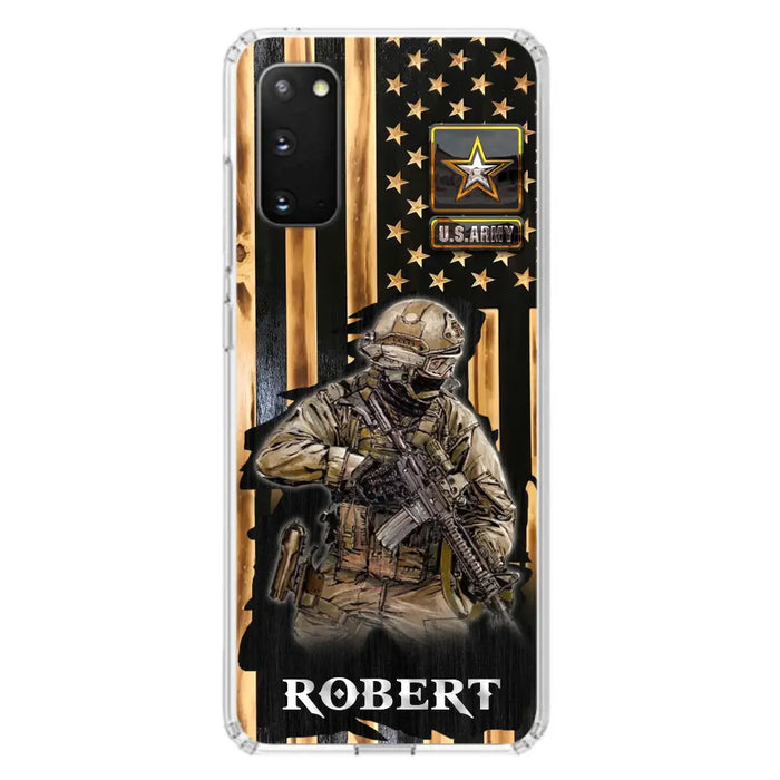 Custom Personalized Veteran US Flag Phone Case - Gift Idea For Veteran/ Soldier - Case For iPhone/ Samsung