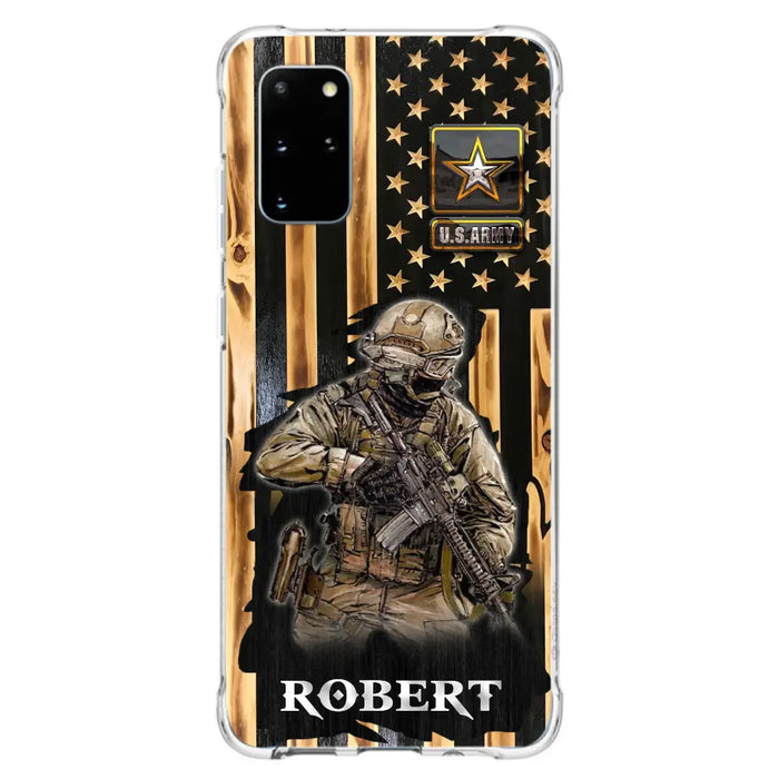 Custom Personalized Veteran US Flag Phone Case - Gift Idea For Veteran/ Soldier - Case For iPhone/ Samsung