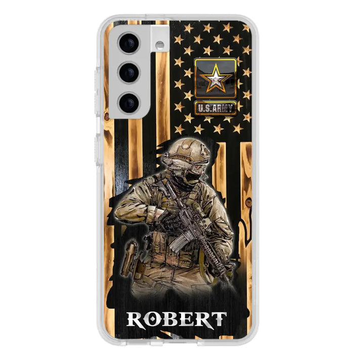 Custom Personalized Veteran US Flag Phone Case - Gift Idea For Veteran/ Soldier - Case For iPhone/ Samsung