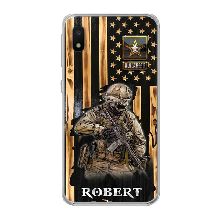 Custom Personalized Veteran US Flag Phone Case - Gift Idea For Veteran/ Soldier - Case For iPhone/ Samsung