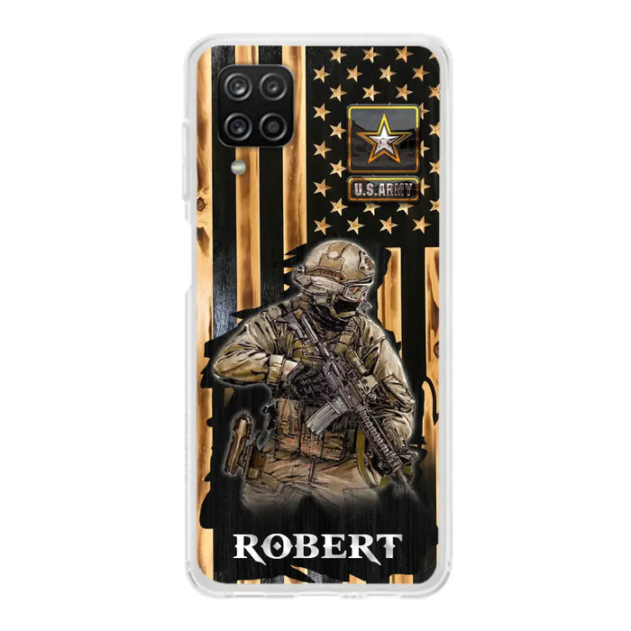 Custom Personalized Veteran US Flag Phone Case - Gift Idea For Veteran/ Soldier - Case For iPhone/ Samsung