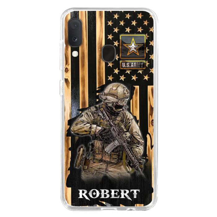 Custom Personalized Veteran US Flag Phone Case - Gift Idea For Veteran/ Soldier - Case For iPhone/ Samsung