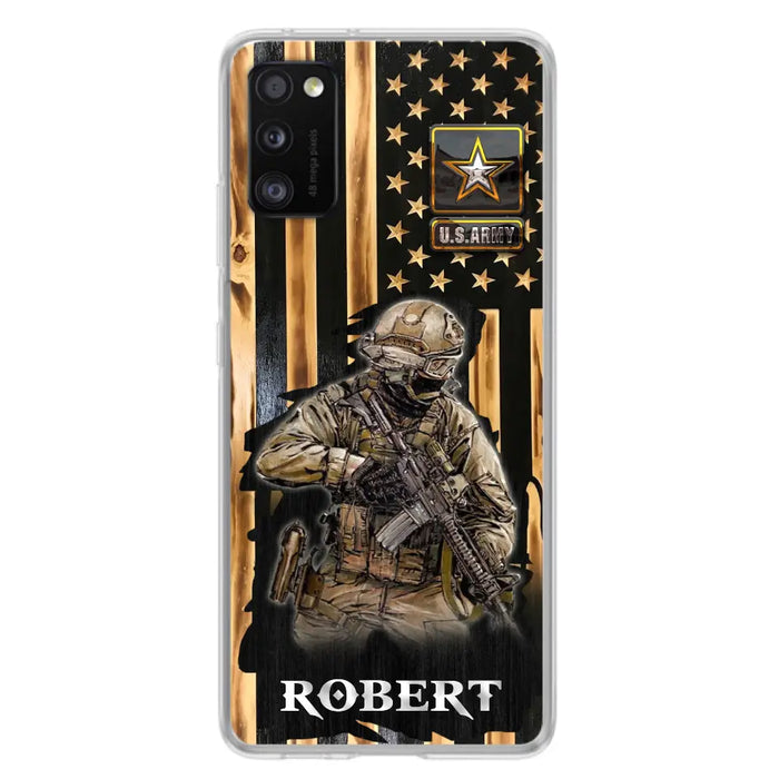 Custom Personalized Veteran US Flag Phone Case - Gift Idea For Veteran/ Soldier - Case For iPhone/ Samsung