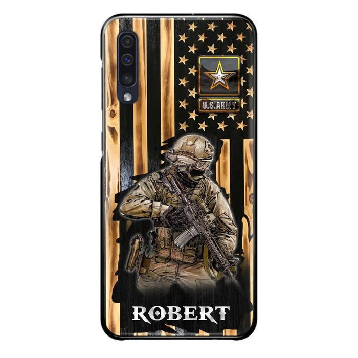 Custom Personalized Veteran US Flag Phone Case - Gift Idea For Veteran/ Soldier - Case For iPhone/ Samsung