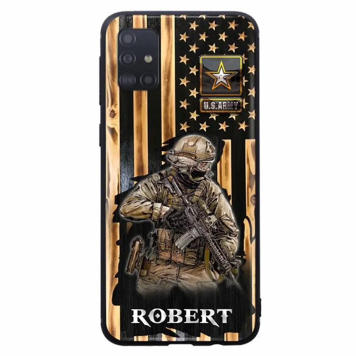 Custom Personalized Veteran US Flag Phone Case - Gift Idea For Veteran/ Soldier - Case For iPhone/ Samsung