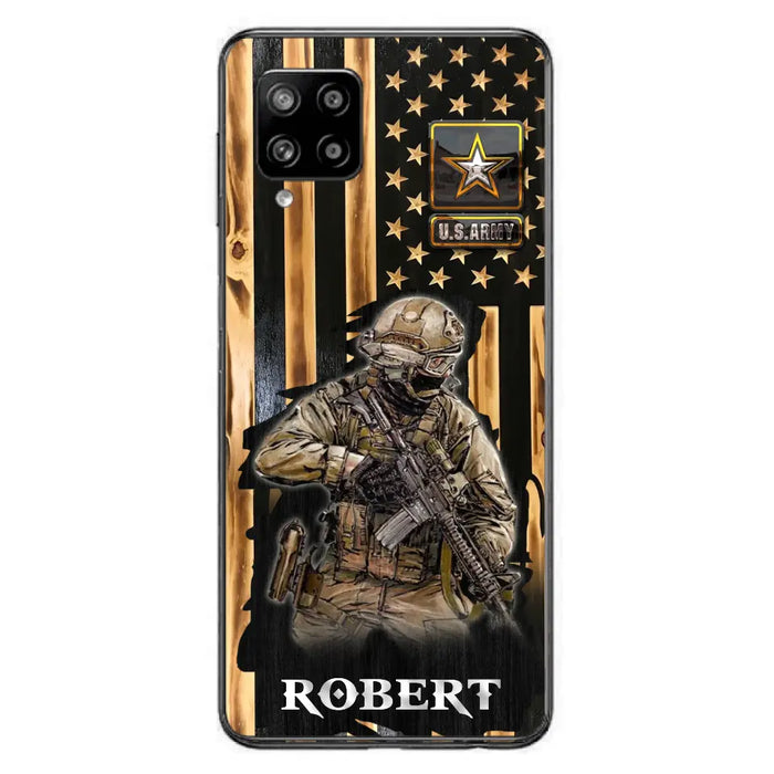 Custom Personalized Veteran US Flag Phone Case - Gift Idea For Veteran/ Soldier - Case For iPhone/ Samsung