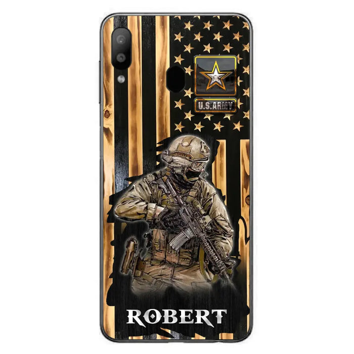 Custom Personalized Veteran US Flag Phone Case - Gift Idea For Veteran/ Soldier - Case For iPhone/ Samsung