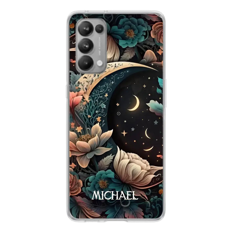 Personalized Cottagecore Floral Sun Moon Stars Phone Case - Case For Oppo/Xiaomi/Huawei