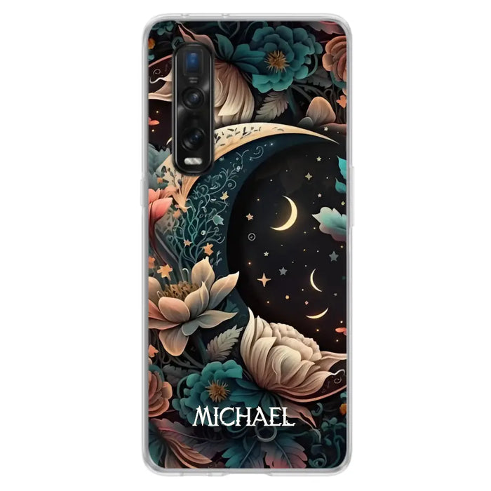 Custom Personalized Cottagecore Floral Sun Moon Stars Phone Case -  Case For Oppo/Xiaomi/Huawei