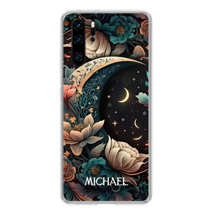 Custom Personalized Cottagecore Floral Sun Moon Stars Phone Case -  Case For Oppo/Xiaomi/Huawei