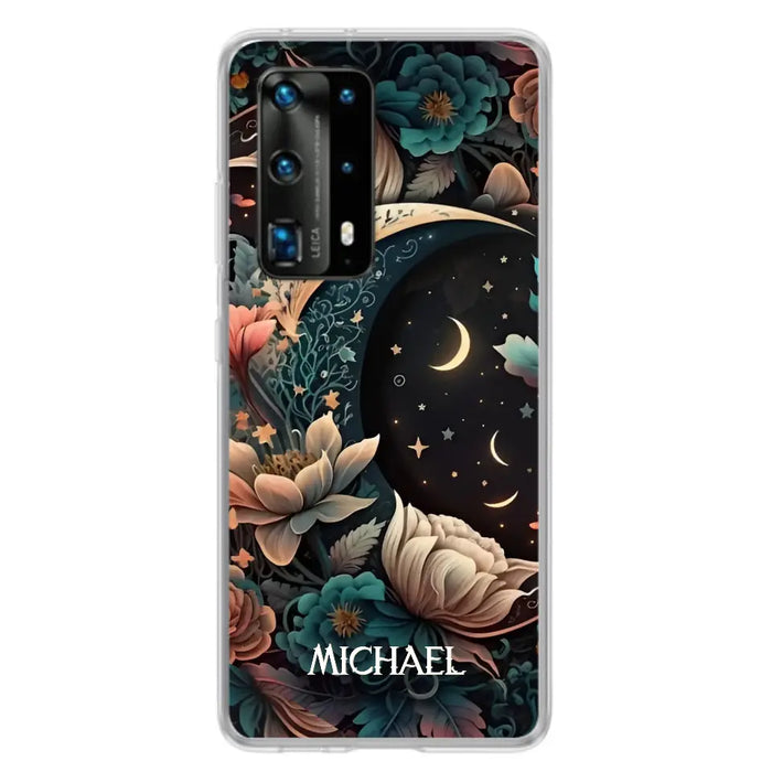 Custom Personalized Cottagecore Floral Sun Moon Stars Phone Case -  Case For Oppo/Xiaomi/Huawei