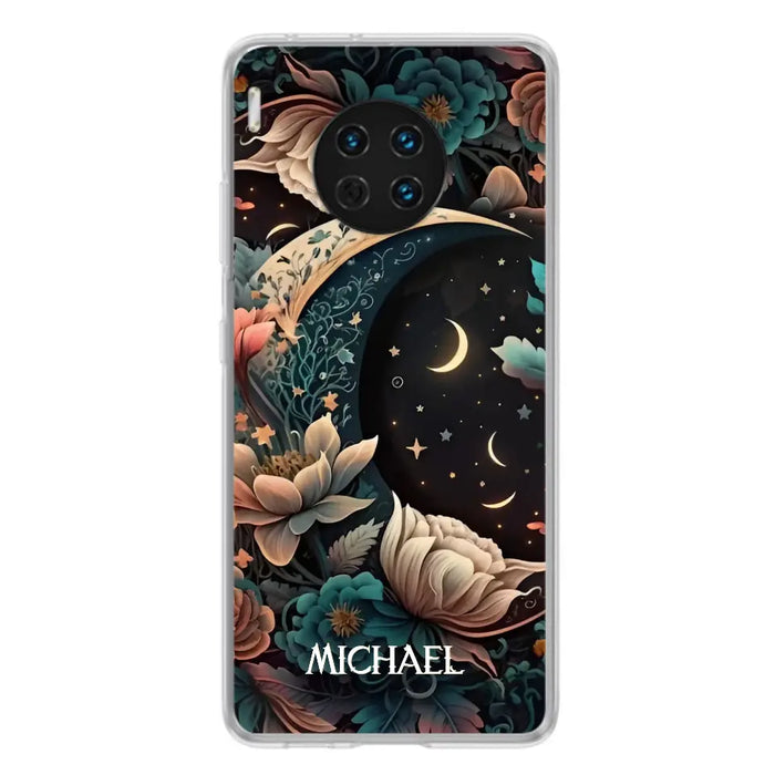 Custom Personalized Cottagecore Floral Sun Moon Stars Phone Case -  Case For Oppo/Xiaomi/Huawei