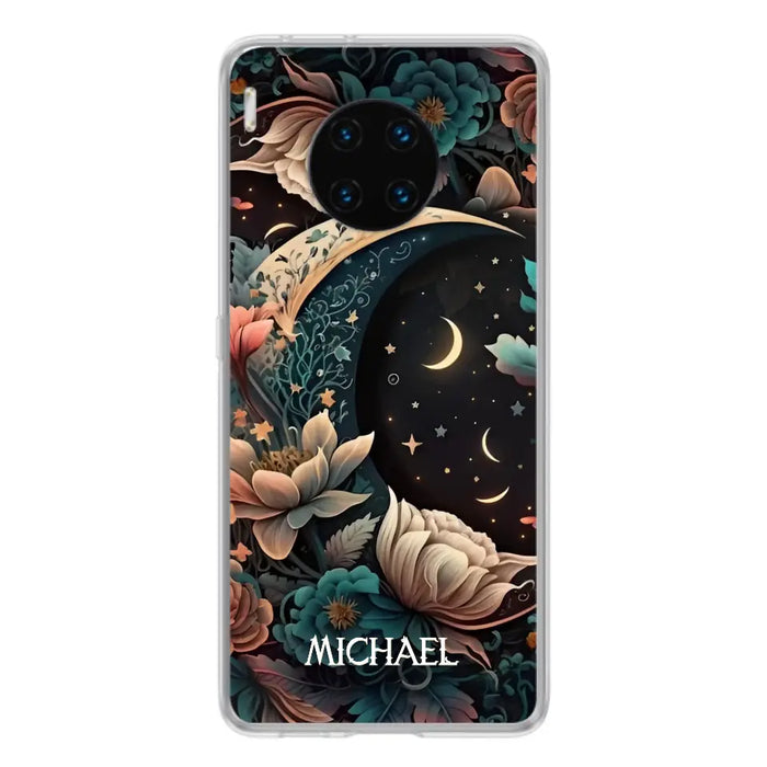 Custom Personalized Cottagecore Floral Sun Moon Stars Phone Case -  Case For Oppo/Xiaomi/Huawei