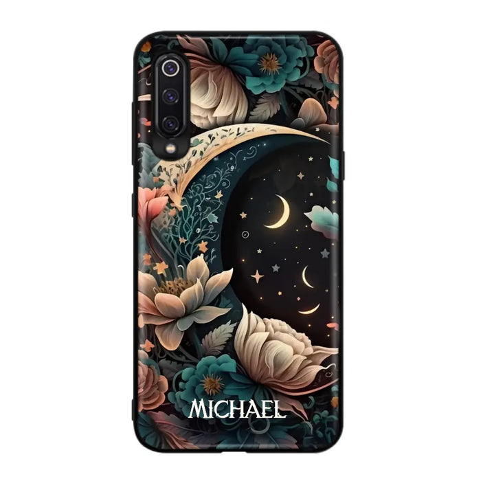 Custom Personalized Cottagecore Floral Sun Moon Stars Phone Case -  Case For Oppo/Xiaomi/Huawei