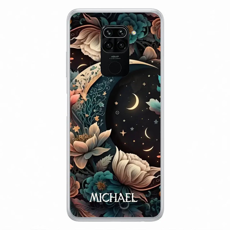 Personalized Cottagecore Floral Sun Moon Stars Phone Case - Case For Oppo/Xiaomi/Huawei