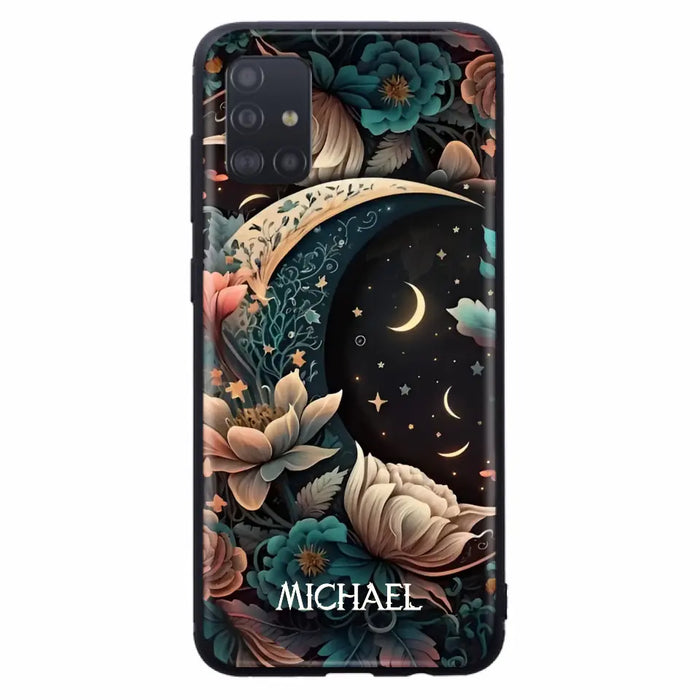 Custom Personalized Cottagecore Floral Sun Moon Stars Phone Case -  Case For iPhone/Samsung