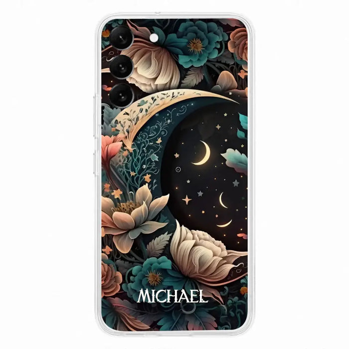 Custom Personalized Cottagecore Floral Sun Moon Stars Phone Case -  Case For iPhone/Samsung