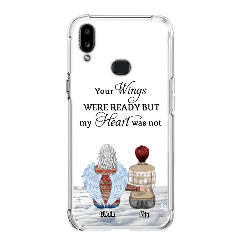 Personalized Memorial Phone Case - Up to 5 People - Gift Idea For Family - Your Wings Were Ready But My Heart Was Not - Case For iPhone/Samsung