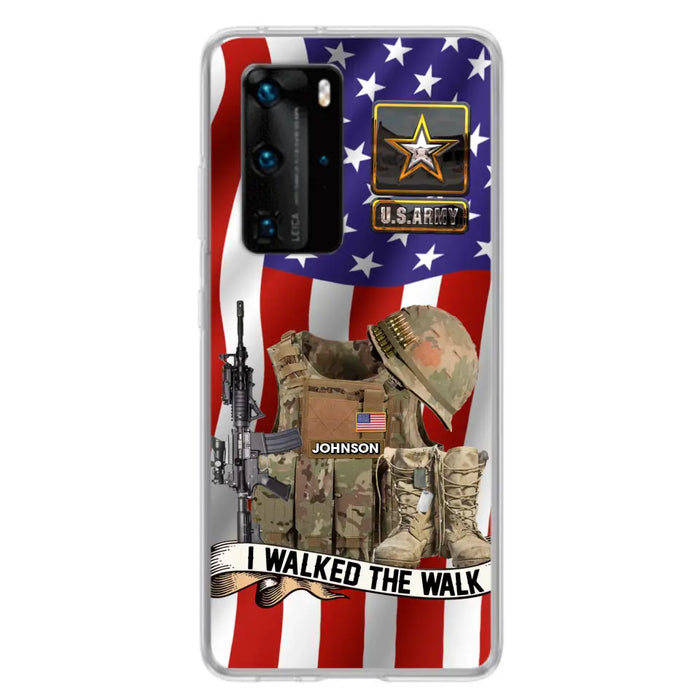 Custom Personalized Veteran US Flag Phone Case - Gift Idea For Veteran - I Walked The Walk - Case For Xiaomi/ Oppo/ Huawei