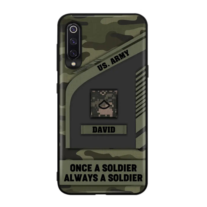 Custom Personalized Veteran Phone Case - Gift Idea For Veteran/Veterans Day - Once A Soldier Always A Soldier - Case for Xiaomi/Huawei/Oppo