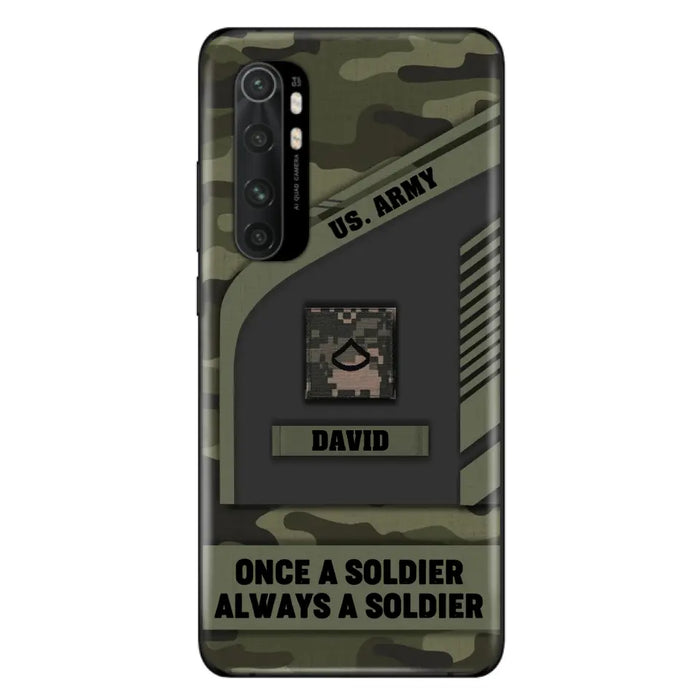 Custom Personalized Veteran Phone Case - Gift Idea For Veteran/Veterans Day - Once A Soldier Always A Soldier - Case for Xiaomi/Huawei/Oppo