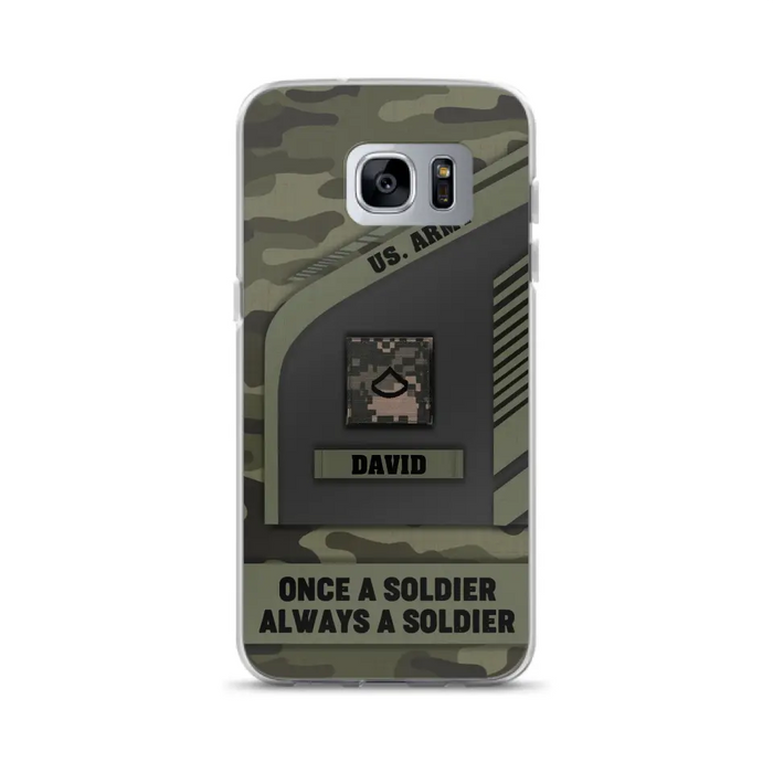 Custom Personalized Veteran Phone Case - Gift Idea For Veteran/Veterans Day - Once A Soldier Always A Soldier - Case for iPhone/Samsung