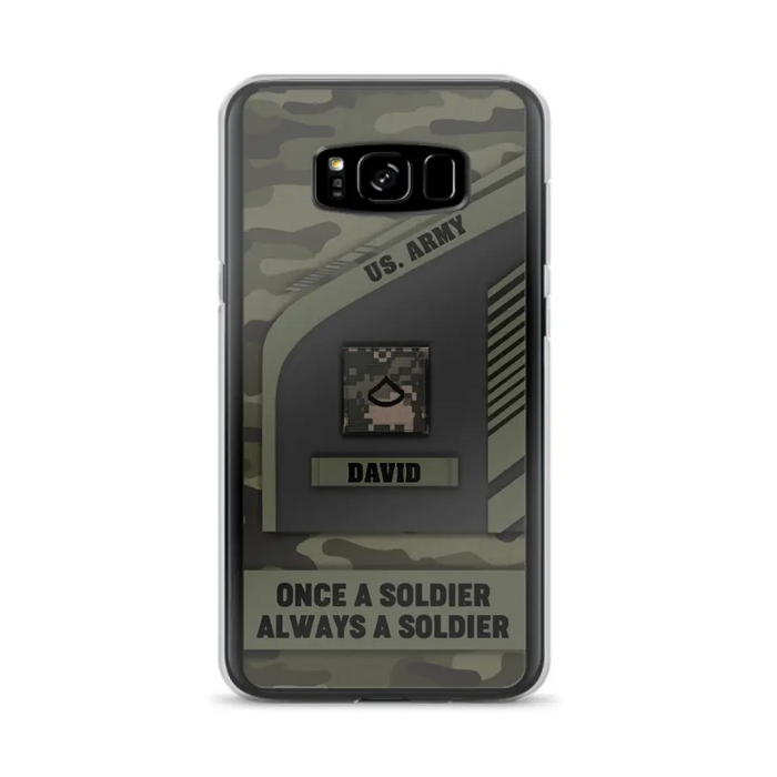 Custom Personalized Veteran Phone Case - Gift Idea For Veteran/Veterans Day - Once A Soldier Always A Soldier - Case for iPhone/Samsung