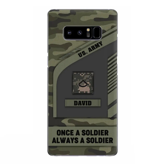 Custom Personalized Veteran Phone Case - Gift Idea For Veteran/Veterans Day - Once A Soldier Always A Soldier - Case for iPhone/Samsung