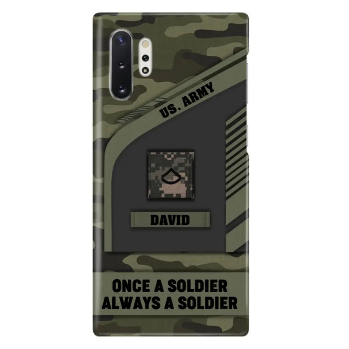 Custom Personalized Veteran Phone Case - Gift Idea For Veteran/Veterans Day - Once A Soldier Always A Soldier - Case for iPhone/Samsung