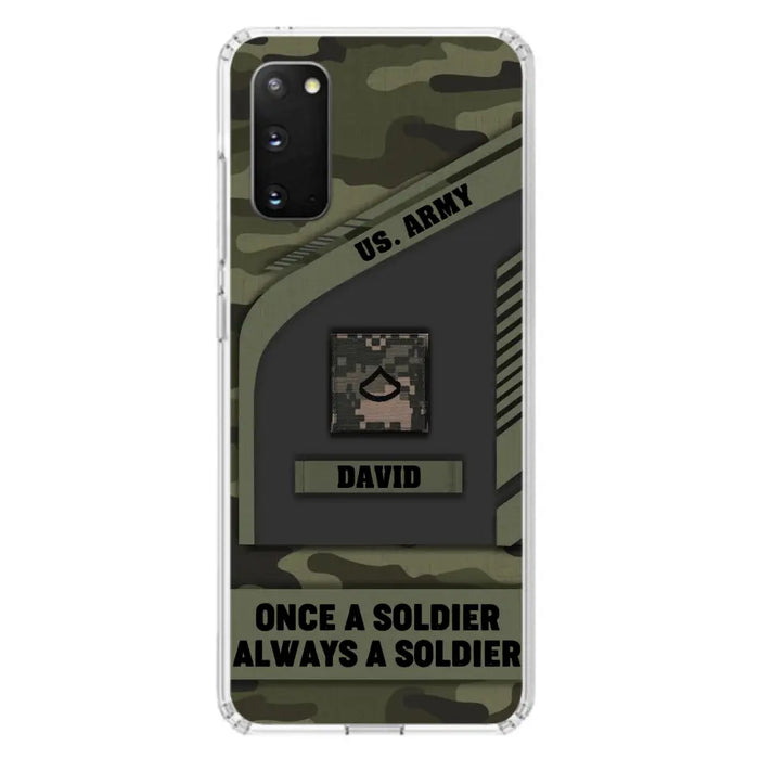 Custom Personalized Veteran Phone Case - Gift Idea For Veteran/Veterans Day - Once A Soldier Always A Soldier - Case for iPhone/Samsung