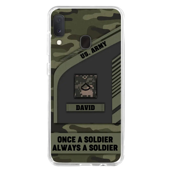 Custom Personalized Veteran Phone Case - Gift Idea For Veteran/Veterans Day - Once A Soldier Always A Soldier - Case for iPhone/Samsung