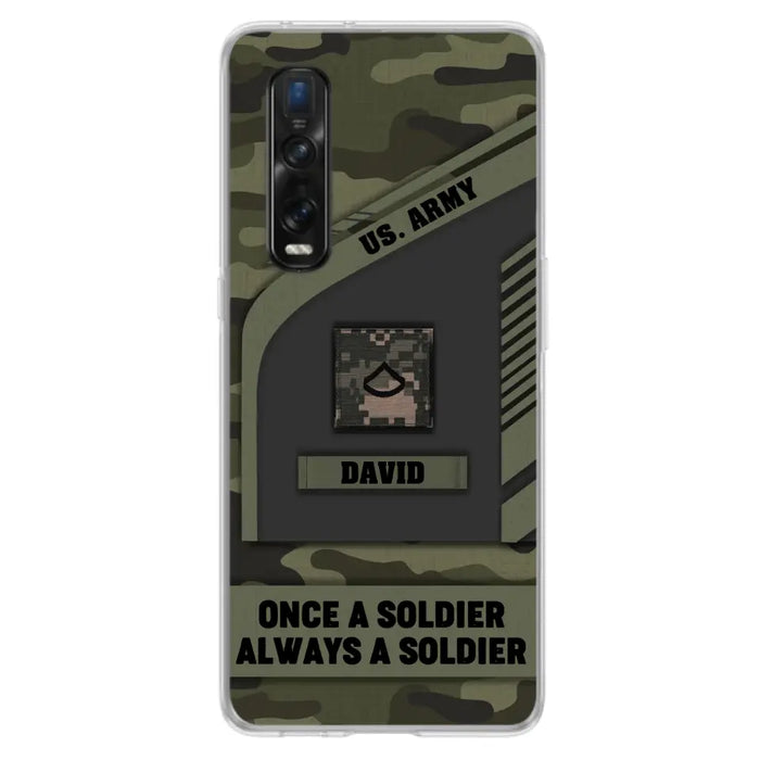 Custom Personalized Veteran Phone Case - Gift Idea For Veteran/Veterans Day - Once A Soldier Always A Soldier - Case for Xiaomi/Huawei/Oppo