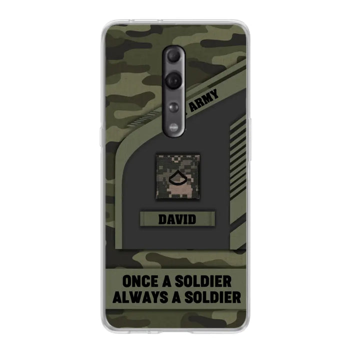 Custom Personalized Veteran Phone Case - Gift Idea For Veteran/Veterans Day - Once A Soldier Always A Soldier - Case for Xiaomi/Huawei/Oppo