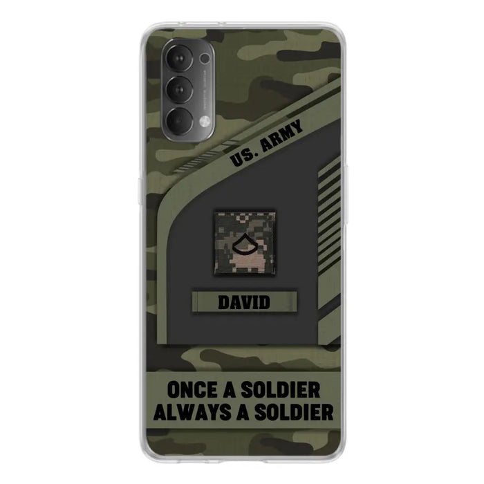 Custom Personalized Veteran Phone Case - Gift Idea For Veteran/Veterans Day - Once A Soldier Always A Soldier - Case for Xiaomi/Huawei/Oppo