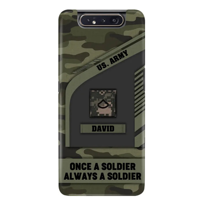 Custom Personalized Veteran Phone Case - Gift Idea For Veteran/Veterans Day - Once A Soldier Always A Soldier - Case for iPhone/Samsung