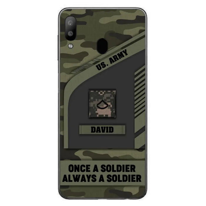 Custom Personalized Veteran Phone Case - Gift Idea For Veteran/Veterans Day - Once A Soldier Always A Soldier - Case for iPhone/Samsung