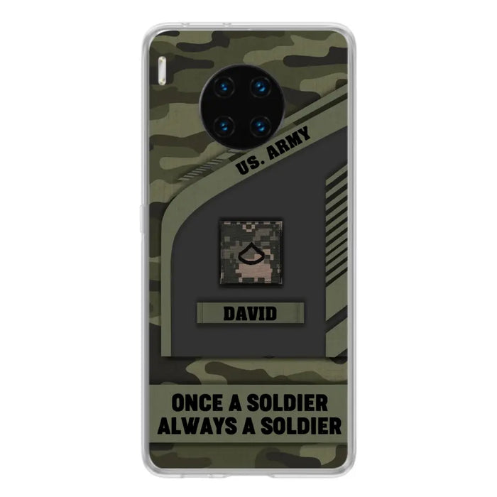 Custom Personalized Veteran Phone Case - Gift Idea For Veteran/Veterans Day - Once A Soldier Always A Soldier - Case for Xiaomi/Huawei/Oppo