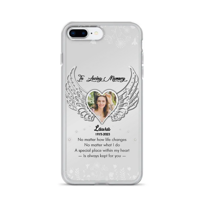 Custom Personalized In Loving Memory Phone Case - Upload Photo - Memorial Gift Idea - Case For iPhone/Samsung - A Special Place Within My Heart Is Always Kept For You