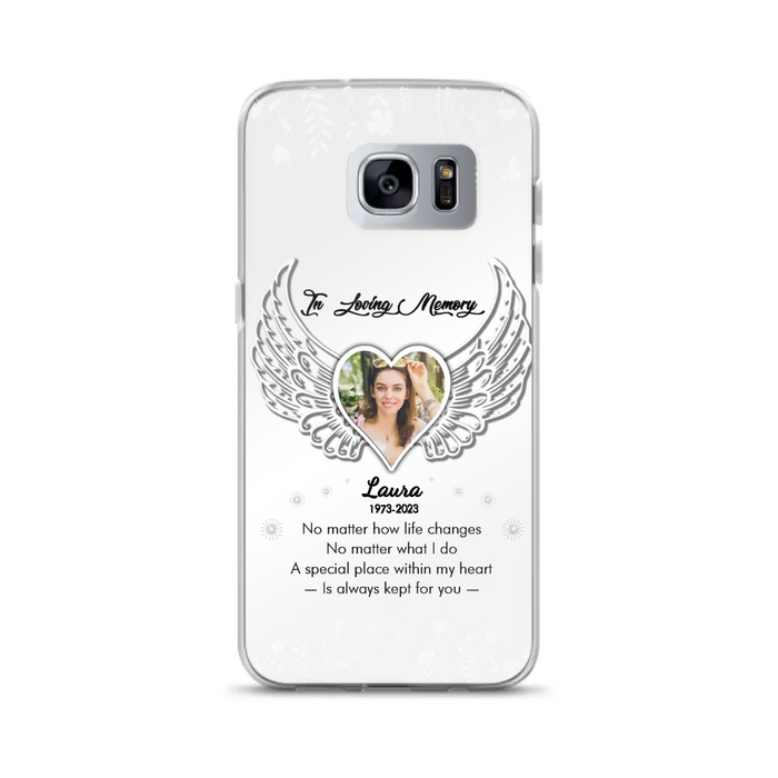 Custom Personalized In Loving Memory Phone Case - Upload Photo - Memorial Gift Idea - Case For iPhone/Samsung - A Special Place Within My Heart Is Always Kept For You