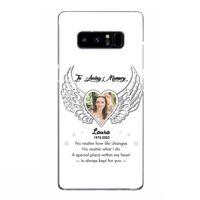 Custom Personalized In Loving Memory Phone Case - Upload Photo - Memorial Gift Idea - Case For iPhone/Samsung - A Special Place Within My Heart Is Always Kept For You