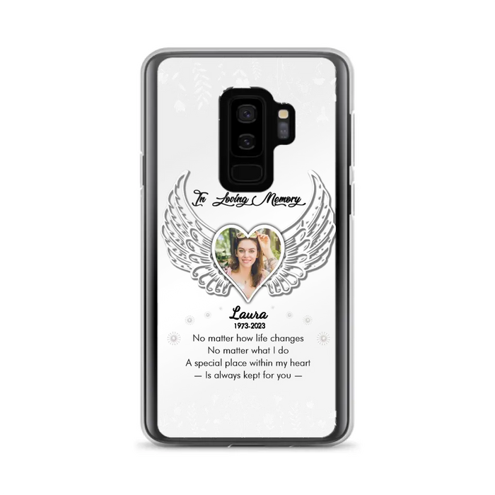 Custom Personalized In Loving Memory Phone Case - Upload Photo - Memorial Gift Idea - Case For iPhone/Samsung - A Special Place Within My Heart Is Always Kept For You