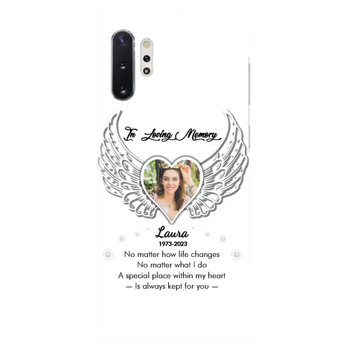 Custom Personalized In Loving Memory Phone Case - Upload Photo - Memorial Gift Idea - Case For iPhone/Samsung - A Special Place Within My Heart Is Always Kept For You