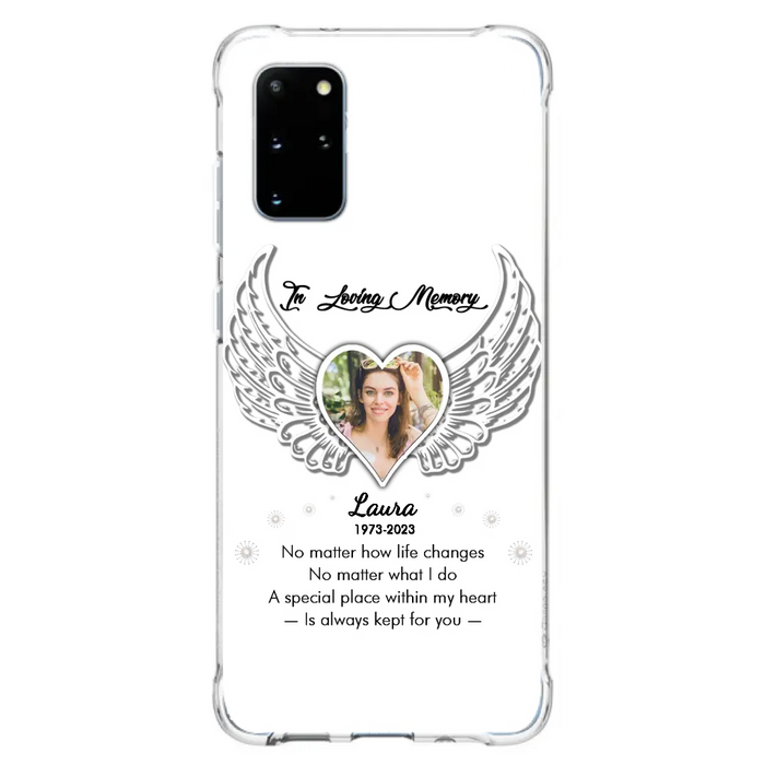 Custom Personalized In Loving Memory Phone Case - Upload Photo - Memorial Gift Idea - Case For iPhone/Samsung - A Special Place Within My Heart Is Always Kept For You